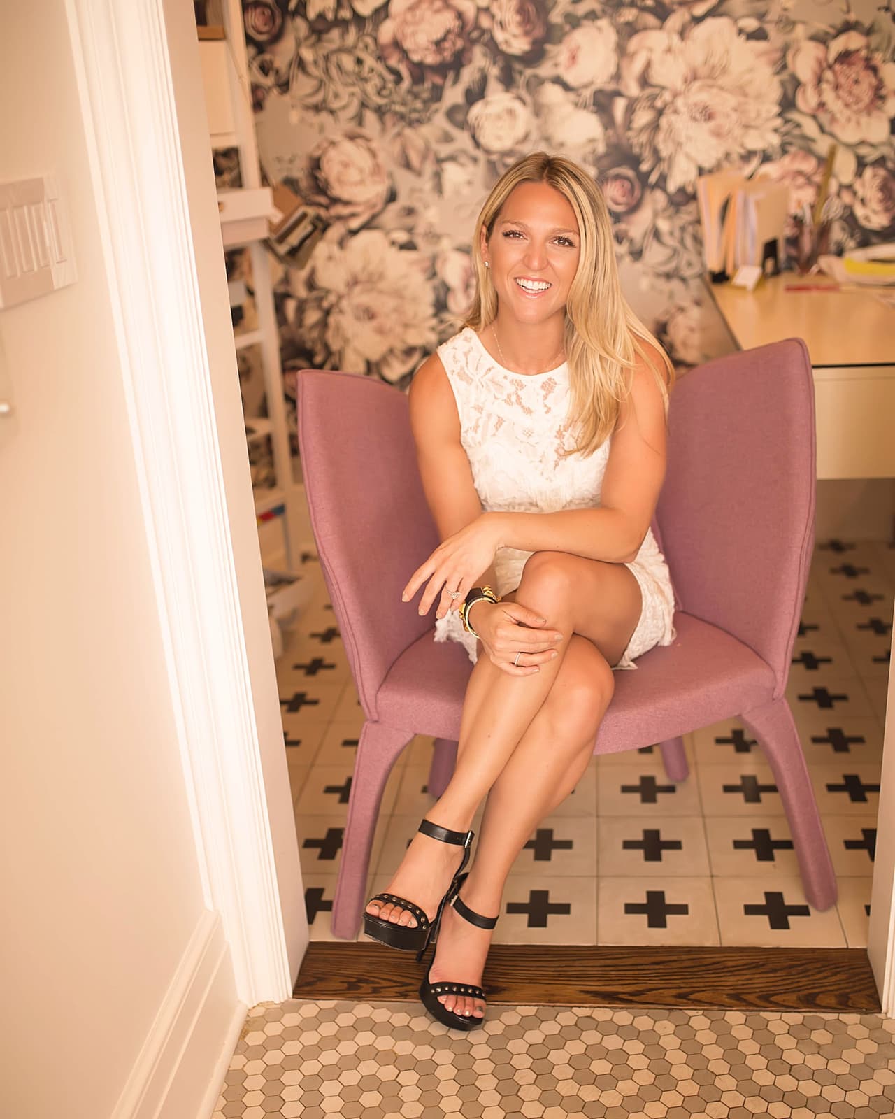Ellie Mroz, owner of Ellie Mroz Design, in her Westfield, NJ studio